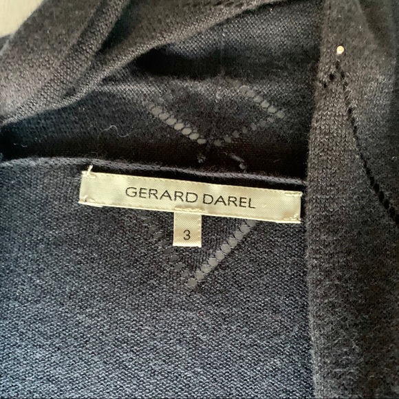 GERARD DAREL CARDIGAN NAVY BLUE WITH SILVER STUDS - Picture 7 of 8